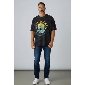 Affliction Legacy Collection Drive Speed Graphic Tee Mens 3XL Gray Skull Cotton